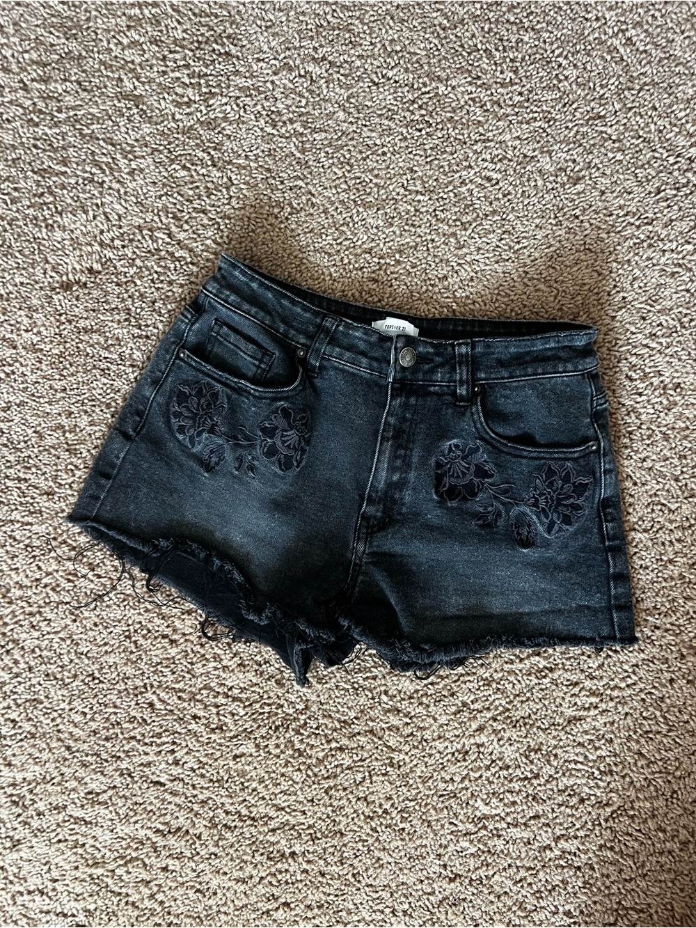 Black Denim Shorts
